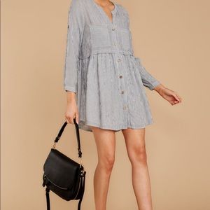 Olivaceous mini dress.